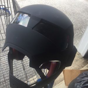 Iron man matte black helmet